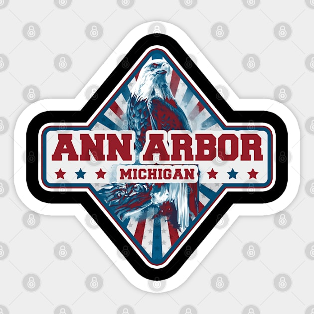 Ann Arbor city gift. Town in USA Sticker by SerenityByAlex